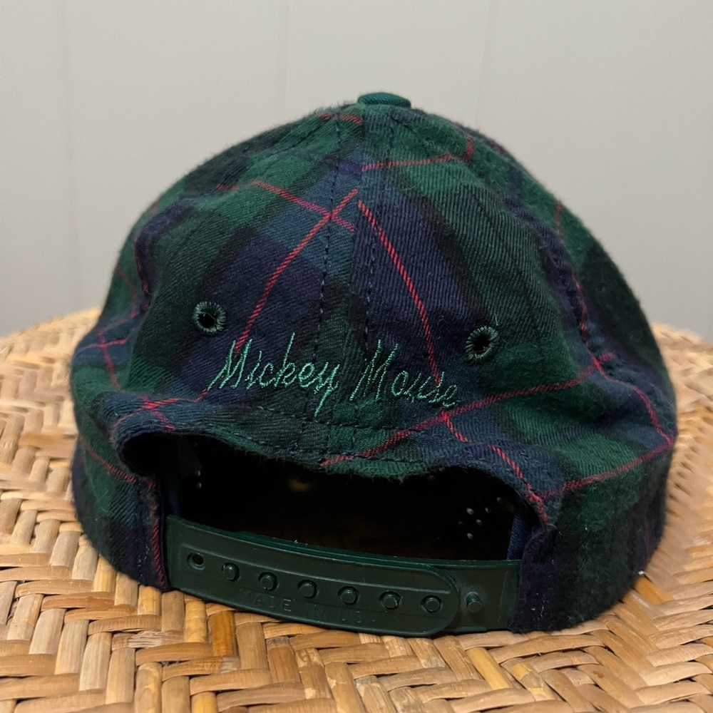 Mickey Mouse Plaid Goofy’s Hat Co. Vintage Retro Snapback Ball Cap Made in USA - Picture 2 of 3